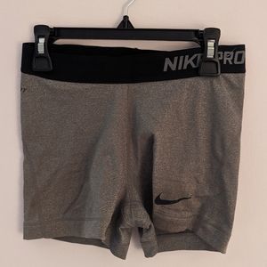 Women's grey Nike pro shorts size small